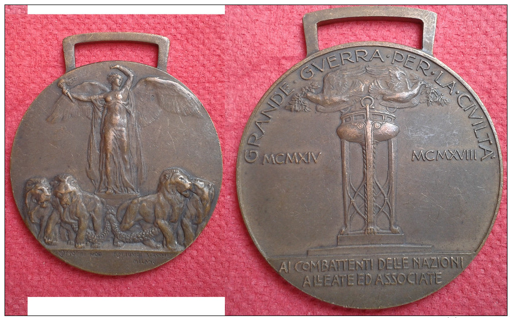 MEDAGLIA  GRANDE GUERRA PER LA LIBERTA' 1915/1918 - Royaux/De Noblesse