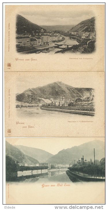 Gruss Aus Ems 6 Cards Before 1900 Mint - Bad Ems