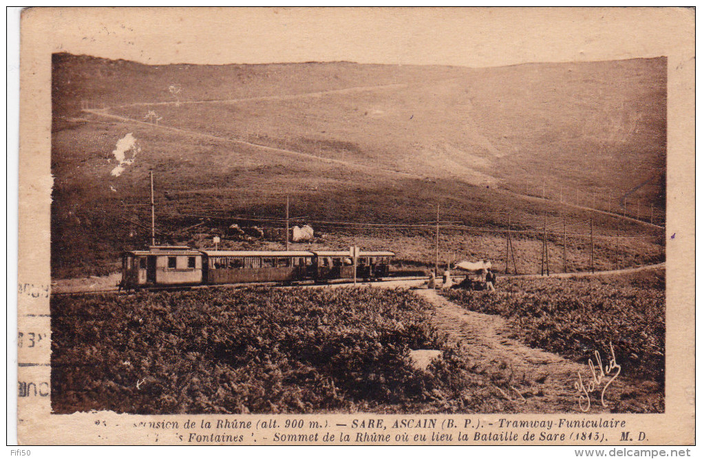 SARE - ASCAIN 64  Ascension De La Rhune Tramway Funiculaire Sommet De La Rhune - Sare