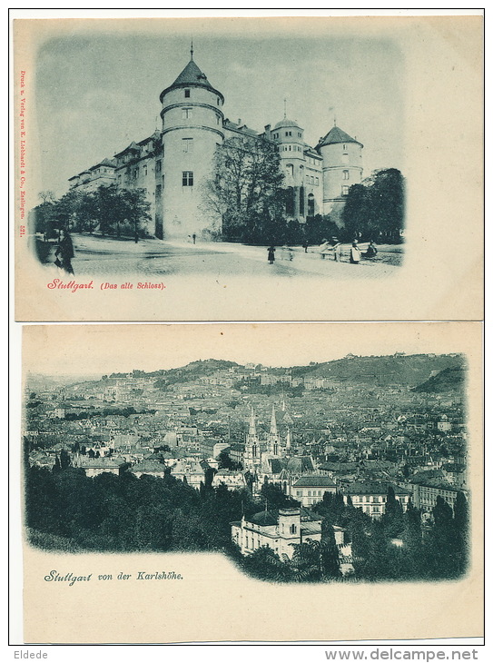 Gruss Aus  Stuttgart      4 Cards Before 1900 Mint - Stuttgart