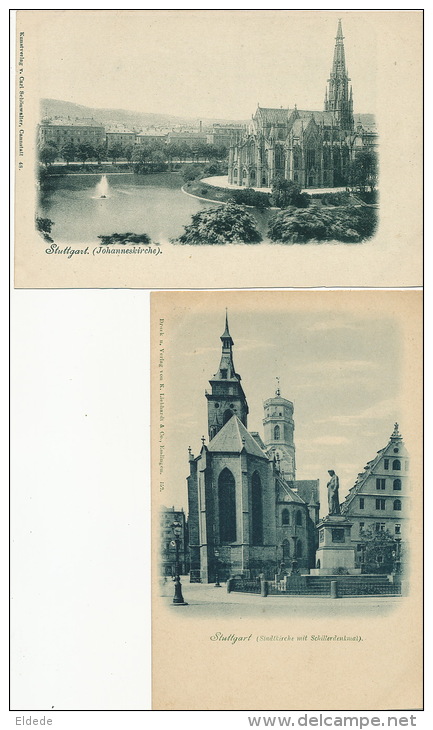 Gruss Aus  Stuttgart      4 Cards Before 1900 Mint - Stuttgart