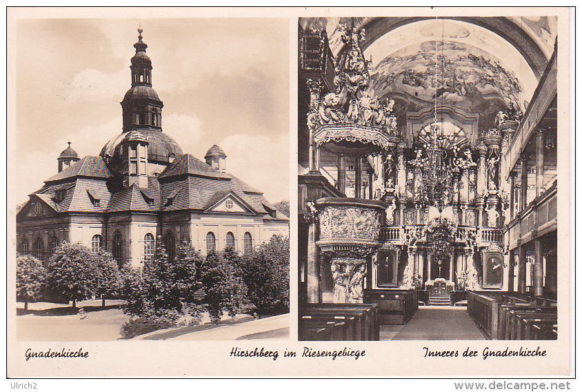 AK Hirschberg Im Riesengebirge (Schlesien) - Gnadenkirche, Inneres (5921) - Schlesien