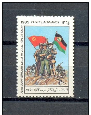 AFGHANISTAN * SERIE 1v 1985 * REVOLUTION DAY * FLAG FLAGS * MNH - Afghanistan