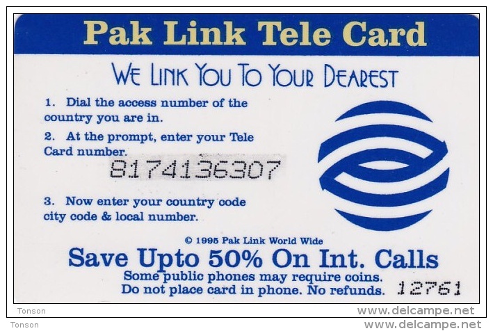 United States, Pak Link, 50 Units, Call Home, Tower,  2 Scans. - Sprint