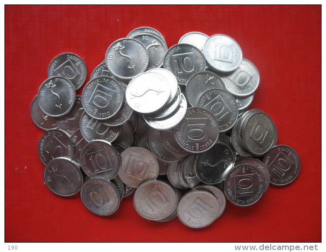 100 Coins 10 Stotinov SLOVENIJA PROTEUS ANGUINUS (CLOVESKA RIBICA) - Lots & Kiloware - Coins