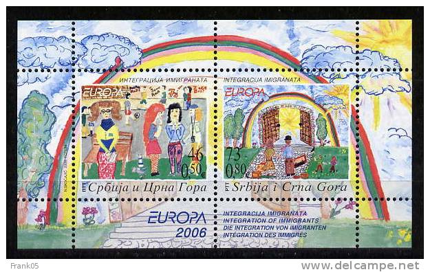 Jugoslawien (Serbien And Montenegro) / Yugoslavia  2006 Block EUROPA ** - 2006