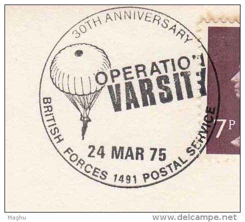 RAF 1975, Parachutting, Parachute, Army, Operation Varsity, War History, Paratroops, Gliders, - Parachutespringen