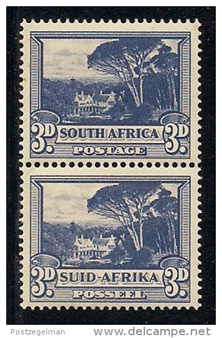 SOUTH AFRICA UNION, 1933, Mint  Hinged Stamp(s), 3d Blue Pair Vertical Pair Nrs.85-86 #323 - Unused Stamps