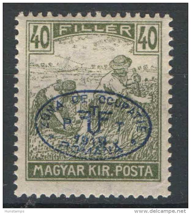 Hungary 1919. Debrecen II. Occupation Stamp 40 Filler / Reaper MNH (**) - Local Post Stamps