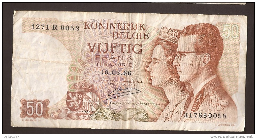 België 50 Frank 14-5- 1966 -NO: 1271 R 0058 - 50 Francs