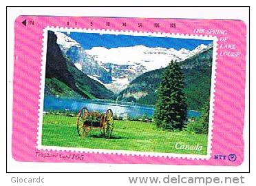 GIAPPONE  (JAPAN) - NTT (TAMURA)  -  CODE 331-276 THE SPRING OF LAKE LOUISE: CANADA STAMPS   1993  - USED - RIF. 8411 - Timbres & Monnaies