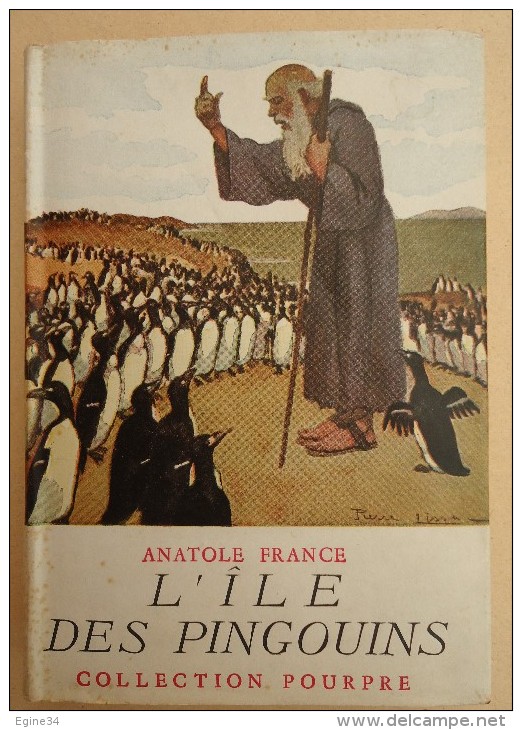 Collection Pourpre - Anatole France  - L'Ile Des Pingouins - Couverture Pierre Lissac - Collection Pourpre