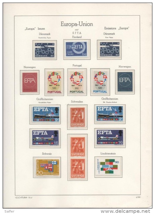 EFTA - European Free Trade Association   MNH - Sammlungen