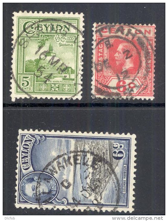 CEYLON, Postmarks Spring Valley, Pettah, Talawakele - Ceylon (...-1947)