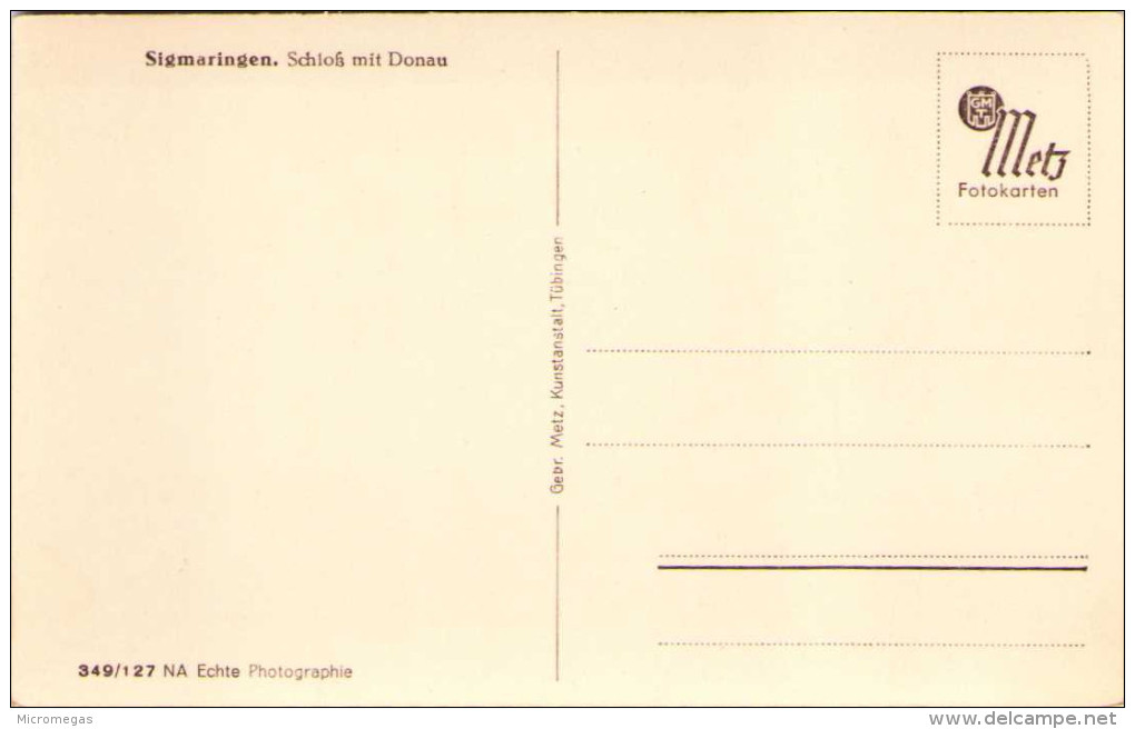 SIGMARINGEN - Schloss Mit Donau - Sigmaringen