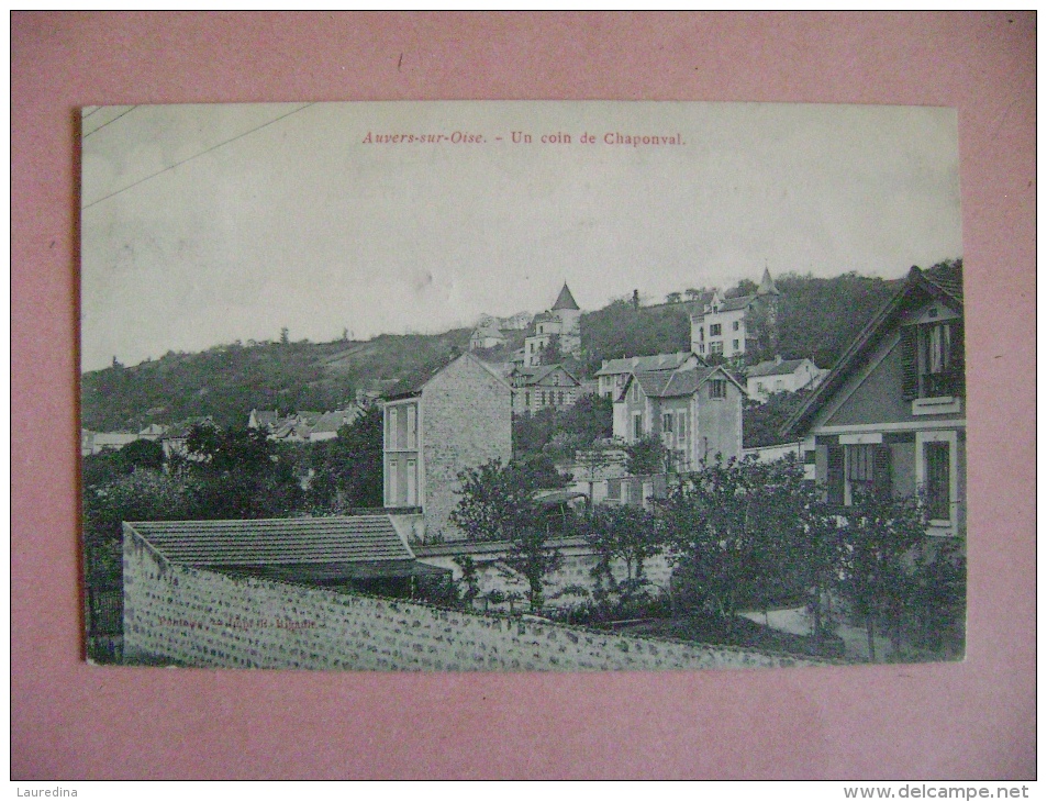 CP   AUVERS SUR OISE  UN COIN DE CHAPONVAL - ECRITE EN 1904 - Auvers Sur Oise