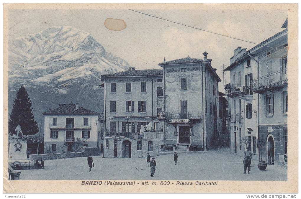 Barzio.valsassina-piazza Garibaldi-1937 - Lecco