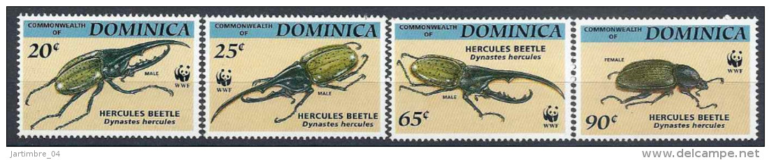 1994 DOMINIQUE 1612-15** Insectes, Scarabées - Dominica (1978-...)