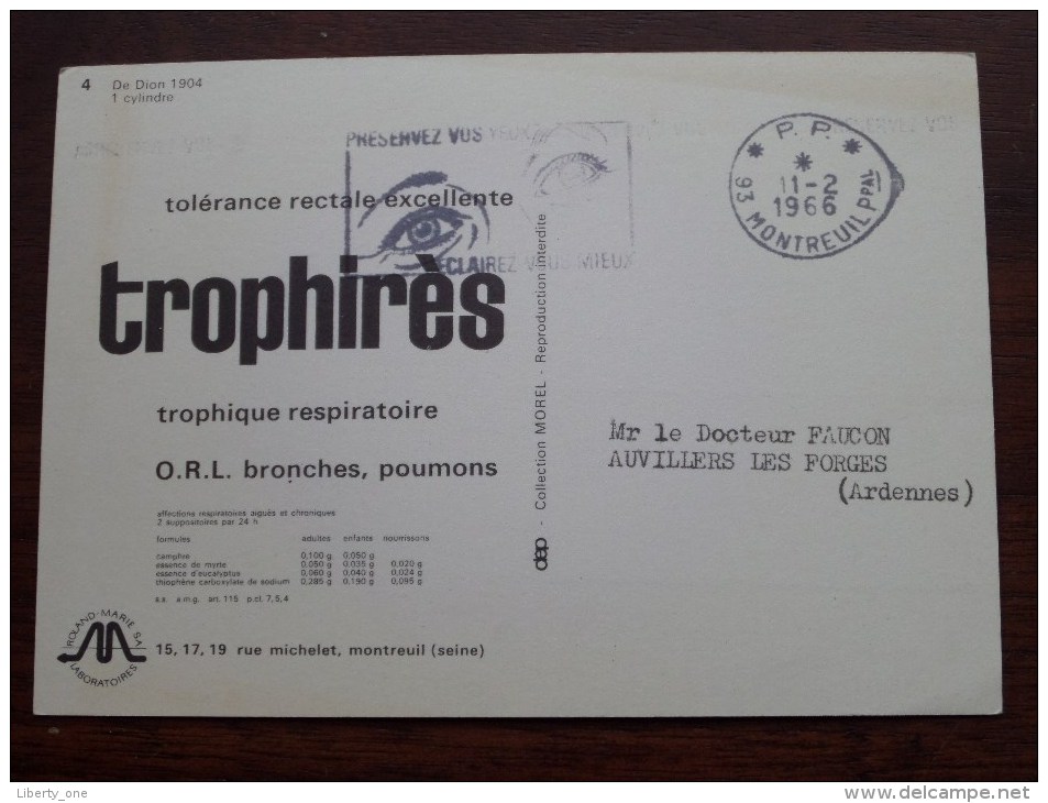 DE DION 1904 1 Cylindre ( Pharma Trophirès / 4 ) Anno 1966 ( Zie Foto Voor Details ) !! - Autres & Non Classés