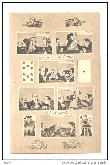 Les Joueurs De Cartes - Cards Players - La Manille - Jeux - Sous Forme De BD Humoristique  (1741) B150 - Playing Cards