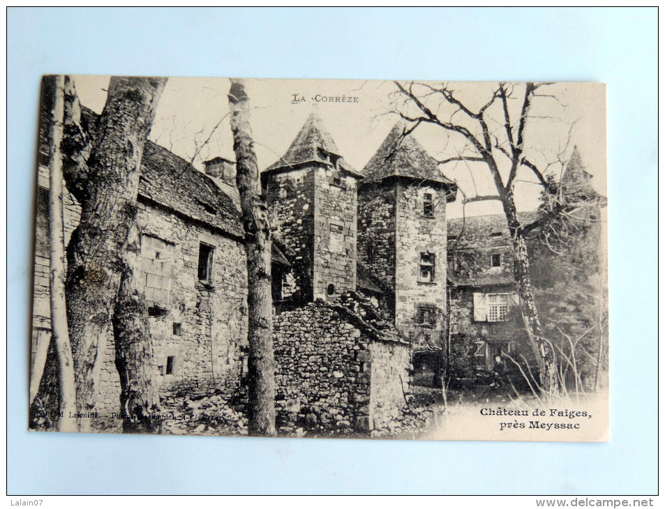 Carte Postale Ancienne : Chateau De FAIGES , Près MEYSSAC - Andere & Zonder Classificatie
