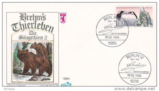 Germany Berlin 1984 Alfred Brehm, FDC - Other & Unclassified