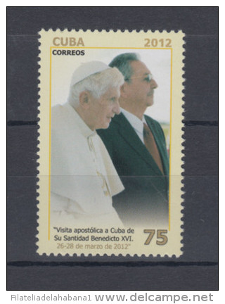 2012.88 CUBA MNH 2012 POPE BENEDICTUS XVI VISIT RAUL CASTRO. PAPA BENEDICTO XVI. VATICAN CITY. VATICANO. - Neufs