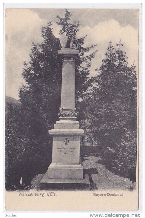 Germany - Weissenburg Im Els - Bayern Denkmal - Weissenburg