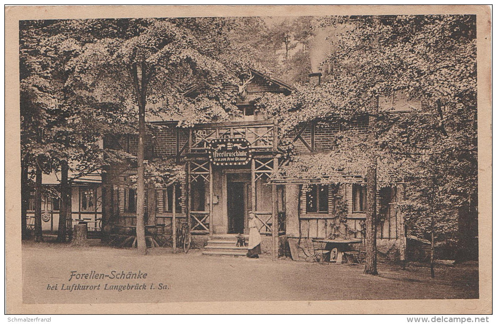 AK Dresden Langebrück Gasthaus Forellenschänke Bei Radeberg Liegau Augustusbad Heide Dresden Klotzsche Weixdorf Okrilla - Radeberg