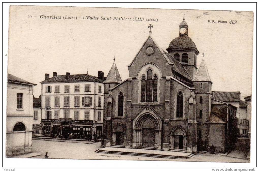 CP, 42, CHARLIEU, L'Eglise Saint-Philibert (XIIIe Siècle), Voyagé En 1910 - Charlieu