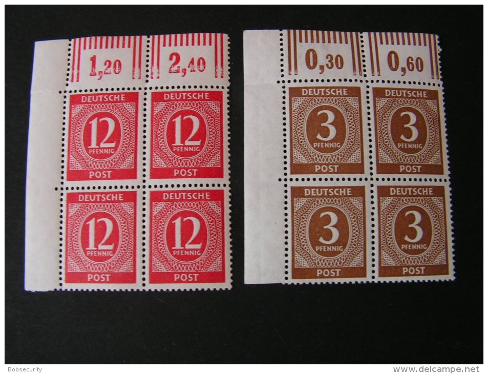 == SBZ   4Block  Mit Rand  ** MNH  Ecke  !! - Sonstige & Ohne Zuordnung