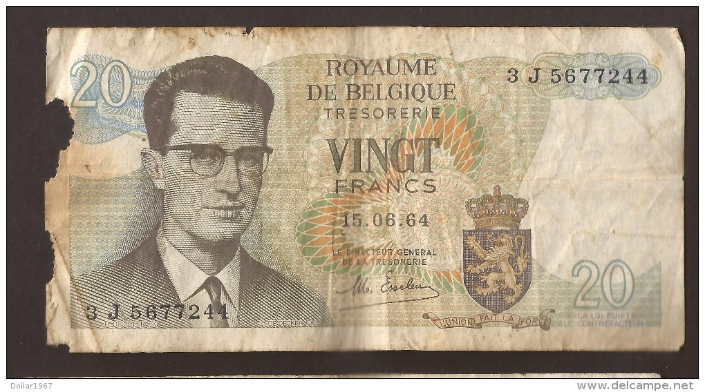 België Belgique Belgium 15 06 1964 20 Francs Atomium Baudouin. 3 J  5677244 - 20 Francs