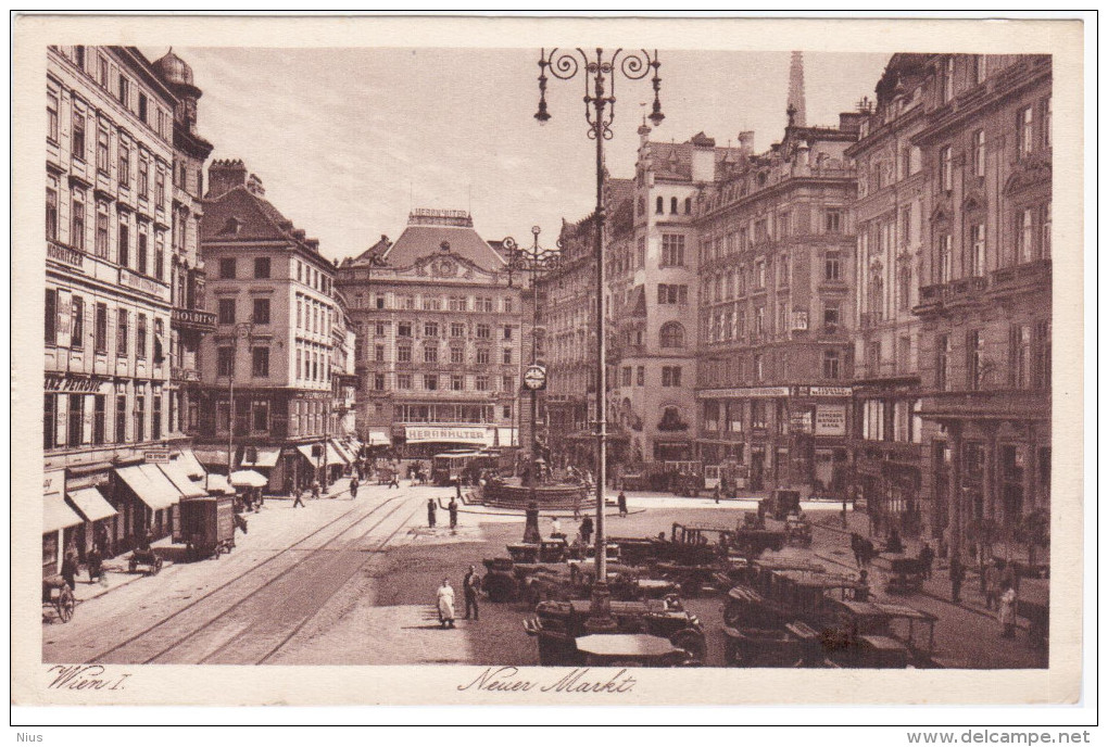 Austria Osterreich, Wien Vienna, 1927 Neuer Markt - Vienna Center