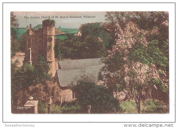 St Just In Roseland Church Nr FALMOUTH Cornwall Unused - Sonstige & Ohne Zuordnung