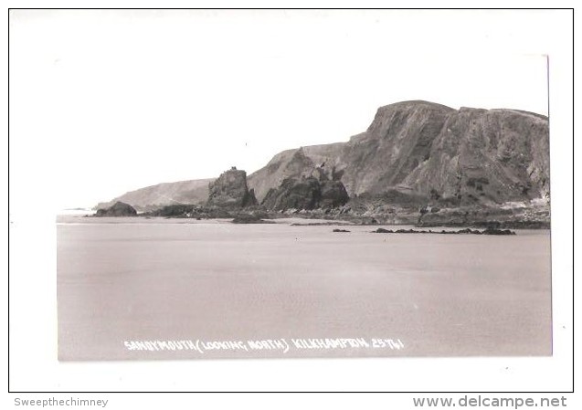 RP Sandymouth LOOKING NORTH KILKHAMPTON Near Bude - Old  Postcard Cornwall : - Autres & Non Classés
