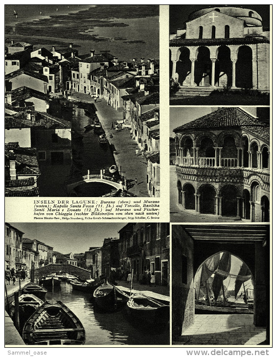 Merian Illustrierte - Venedig , Alte Bilder 1960  -  Im Licht Der Lagune  -  Traumboot Der Verliebten - Travel & Entertainment