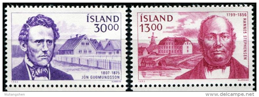 AB0947 Iceland 1985 Missionary 2v MNH - Unused Stamps