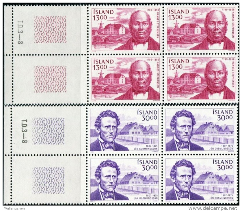 AB0948 Iceland 1985 Missionary Block 2v MNH - Unused Stamps