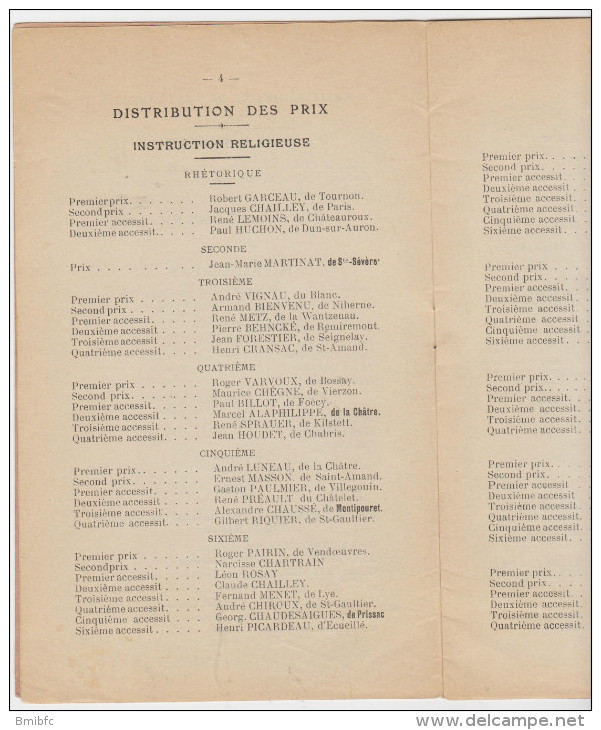 Petit Séminaire Saint Martin De Fontgombaud (Indre)  Distribution Des Prix Le Lundi 20 Juillet 1925 - Diploma's En Schoolrapporten