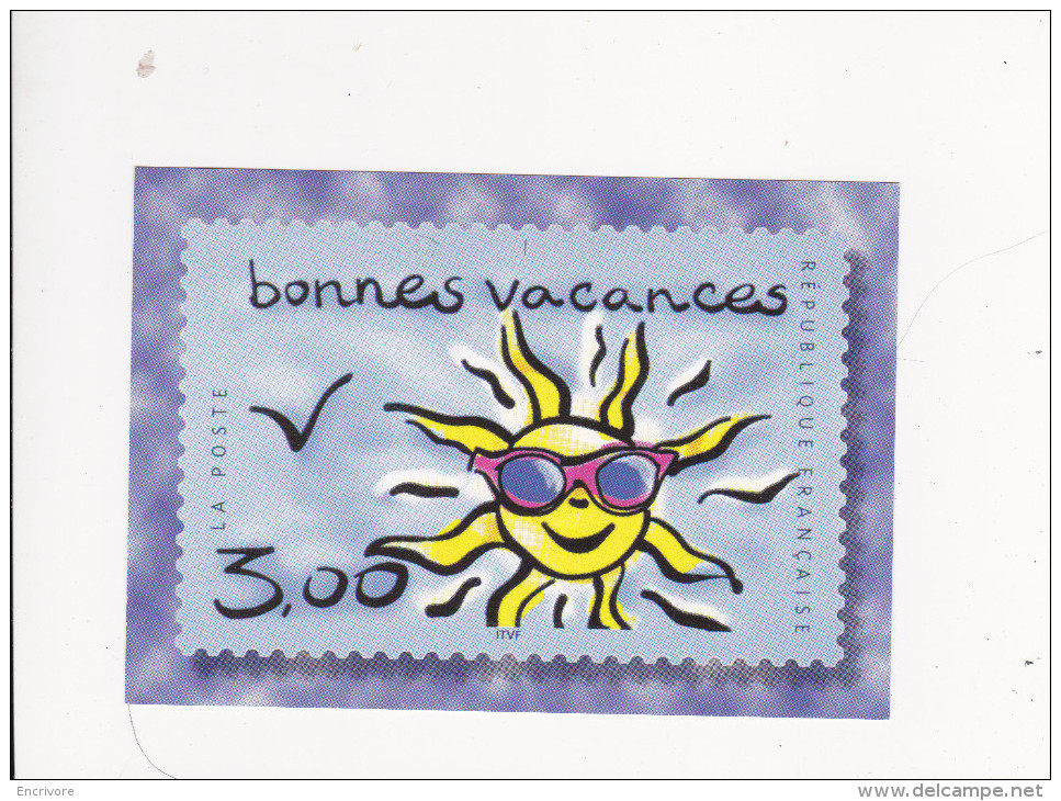 Carte BONNES VACANCES Phhilatelie Flamme Salon Dessin Presse Et Humour LIMOGES 1999 - 1961-....