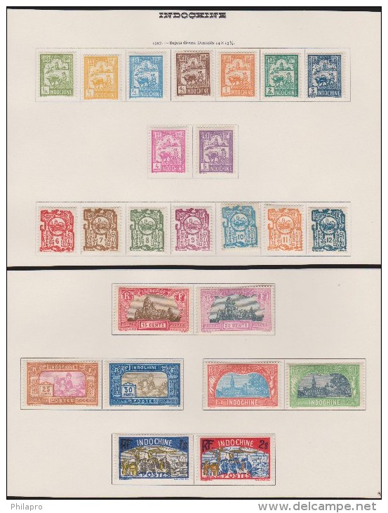 INDOCHINE  1927   YVERT   N° 123/146  *MH  Réf  7031 - Unused Stamps