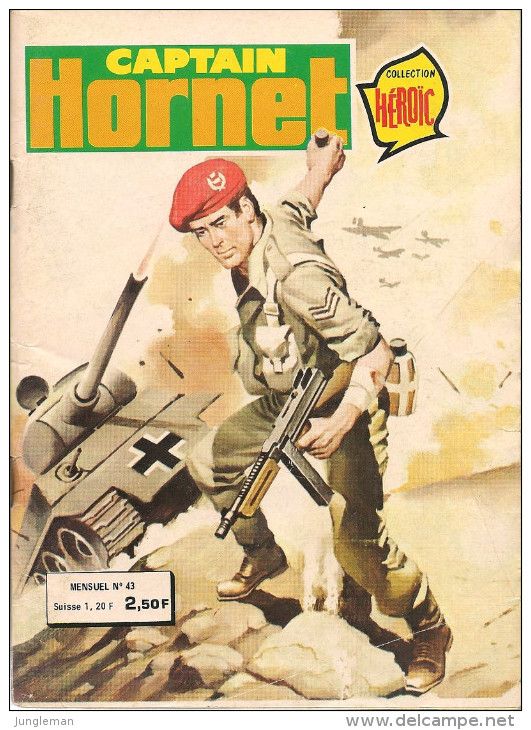 Captain Hornet N° 43 - Editions Arédit - Avec En + Plusieurs Récits De Guerre - Juin 1980 - BE - Arédit & Artima