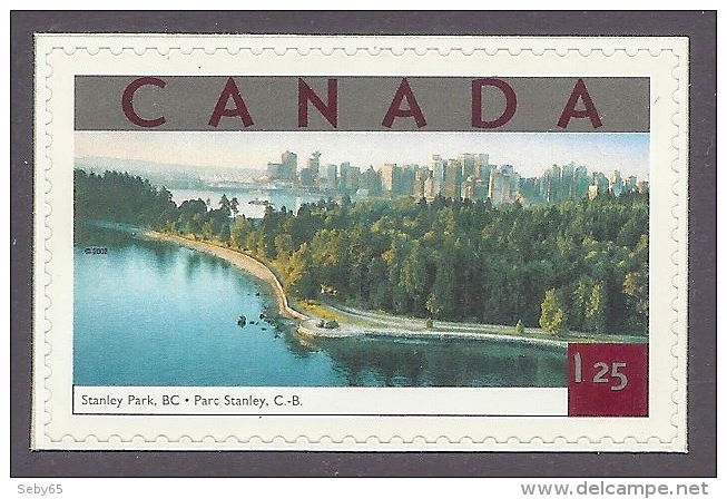 Canada 2002 Tourist Attractions - Stanley Park Vancouver, Parc, City, Tourism MNH - Unused Stamps