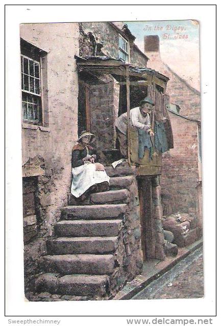 St Ives IN THE DIGEY, ST IVES -  Cornwall USED 1905 HAYLE DOUBLE RING POSTMARK POSTAL INTEREST - St.Ives