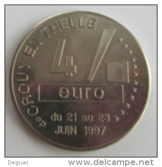 4 Euro Temporaire Precurseur De CROUY EN THELLE  1997, RRRR, NI, Nr. 247, Only 1900 Ex. - Euros Of The Cities