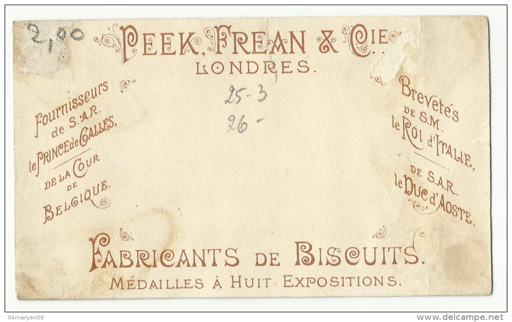 ** - ""PEEK  FREAM & Cie -Londres    ""--FABRICANTS  DE  BISCUITS. - Other & Unclassified