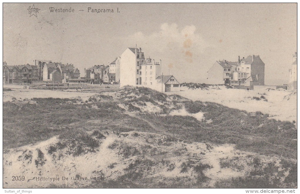 Cpa/pk 1910 Westende Panorama  Star De Graeve - Westende