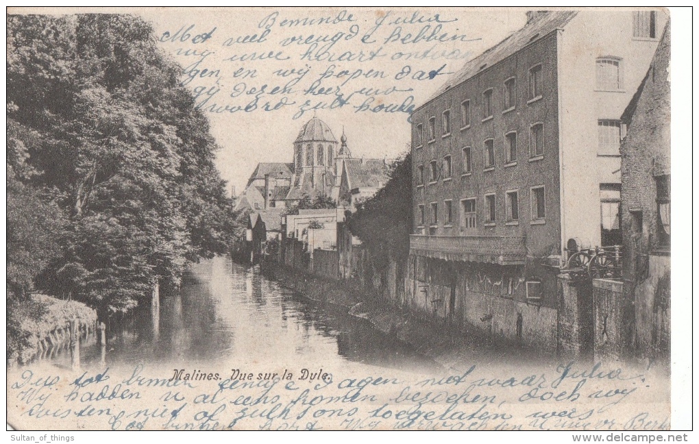 Cpa/pk 1906 Mechelen Malines Vue Sur La Dule - Mechelen