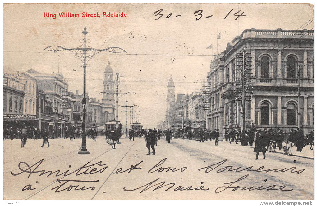 ¤¤  -   ADELAIDE   -   King William Street En 1914   -  ¤¤ - Adelaide