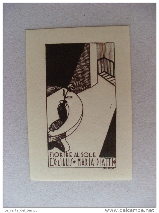 Ex Libris Maria Piatti - Fiorire Al Sole 1935 - Exlibris